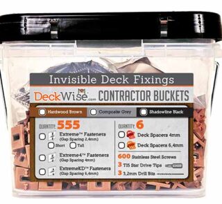 DeckWise Extreme4 Invisible Clips - 555 PRO Bucket